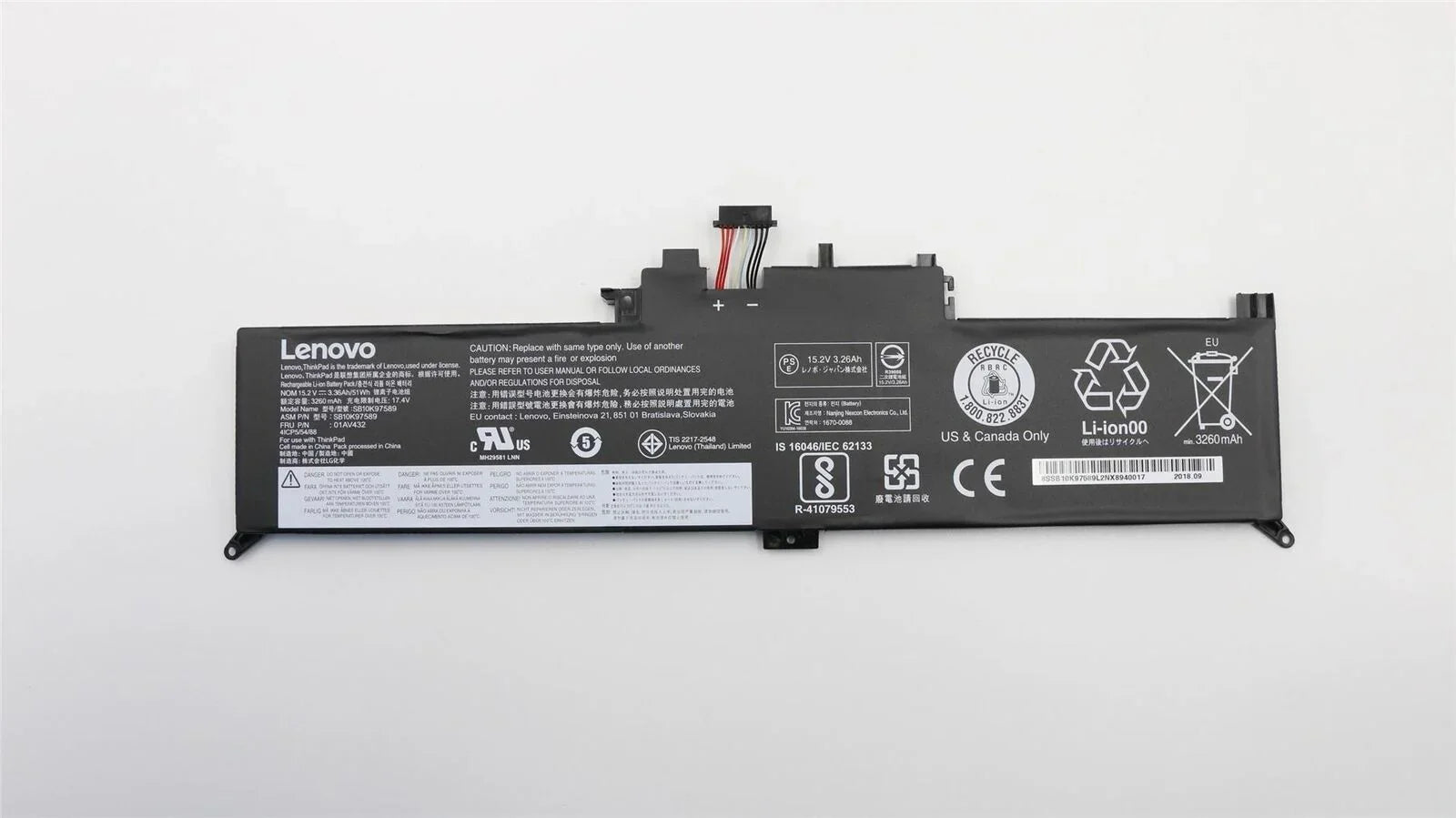 Genuine 01AV434 Lenovo ThinkPad New S1 2018(20LK0000CD), ThinkPad New S1 2018(20LK0006CD) Laptop Battery - eBuy UAE